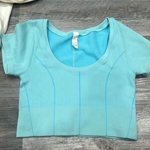 blue cropped top from offline by aerie size medium